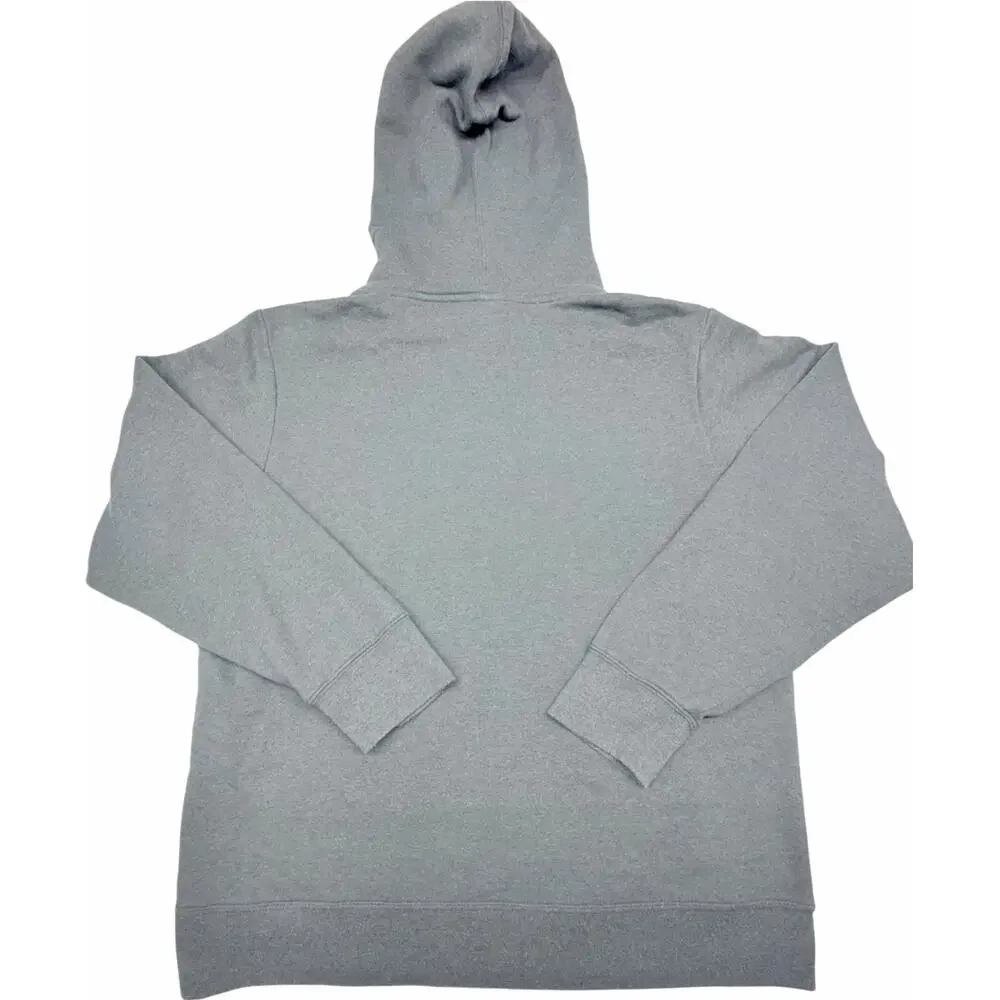 The North Face Men’s Large Gray Hoodie Neon Yellow Logo Pullover Sweatshirt